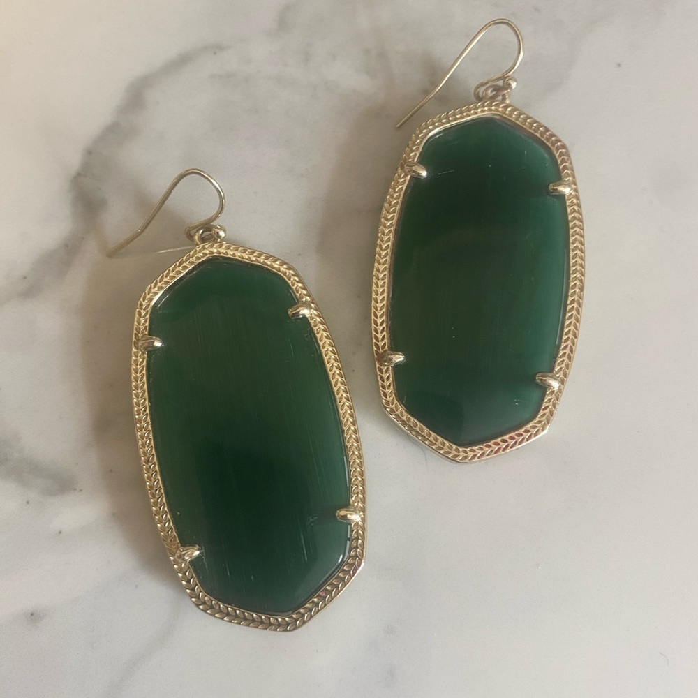 Green Kendra Scott earrings